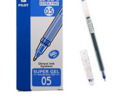 Ручка гелевая Pilot Super Gel 0.5 мм стержень синий, одноразовая