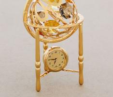 Сувенир-часы  Глобус с хрусталиками Сваровски