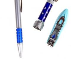 Набор подарочный 3в1: ручка, кусачки, фонарик