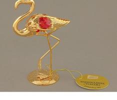 Сувенир Фламинго с 2-я красными хрусталиками Сваровски