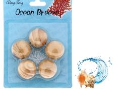 Арома-саше деревянные шарики (набор 5 шт), аромат океан