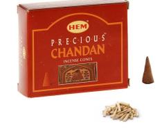 Благовония конус HEM Precious Chandan Драгоценный Чандан 10 штук в упаковке
