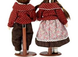 Кукла коллекционная Ребята в вишнёвых куртках в наборе 2 шт