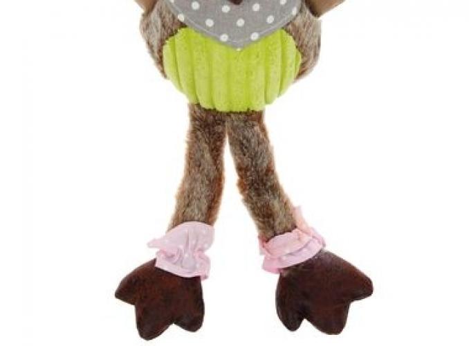 Мягкая игрушка Совушка, платок в горох